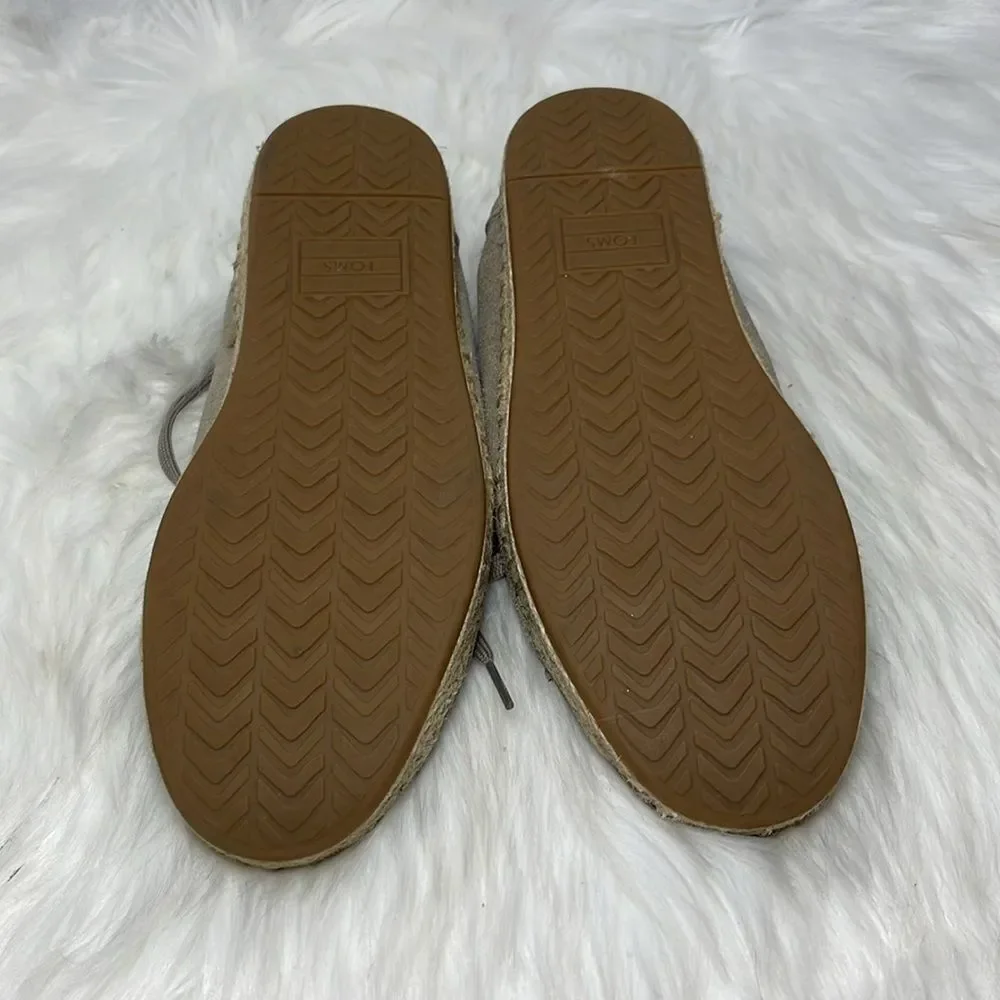 TOMS Lena Desert Taupe Espadrille‎ Sneakers Sz 7.5